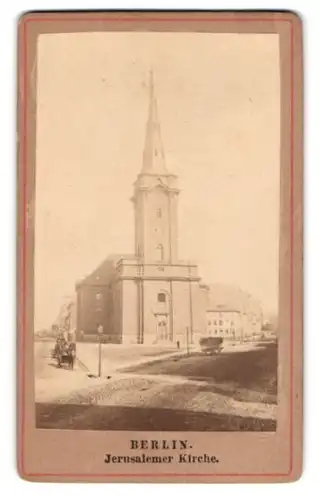 Fotografie unbekannter Fotograf, Ansicht Berlin, Blick auf die Jerusalemer Kirche in der Jerusalemer Strasse