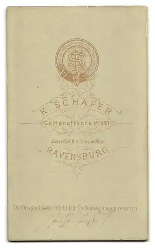 Fotografie K. Schäfer, Ravensburg, Offizier in Uniform Inf. Rgt. Kaiser Friedrich, König von Preussen Nr. 125, Orden