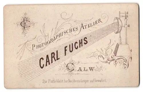 Fotografie Carl Fuchs, Calw, Ansicht Hirsau, Blick über den Fluss auf das Kloster Hirsau