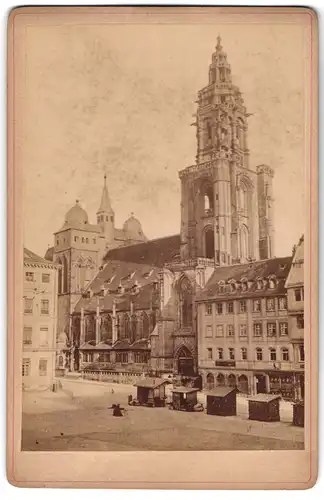 Fotografie L. Hartmann, Heilbronn, Ansicht Heilbronn, Blick auf den Marktplatz mit Kiliankirche