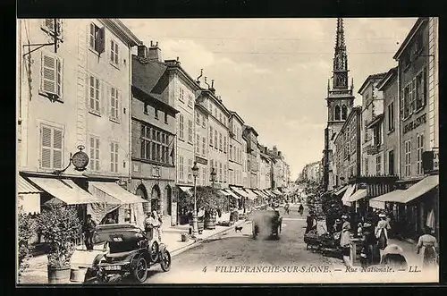 AK Villefranche-sur-Saone, Rue Nationale