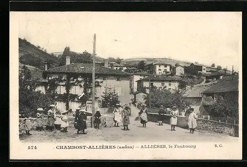 AK Chambost-Allières, Le Faubourg