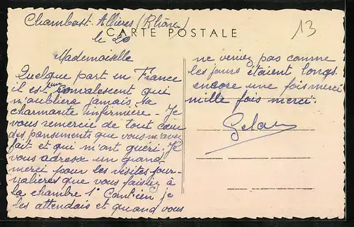 AK Allières-sur-Azergues, Route Nationale, Cafe de la Mairie