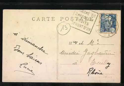 AK Chasselay, Entrée du Village, Hotel A. Lassausaie