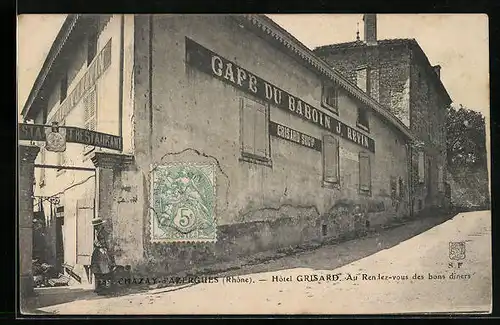 AK Chazay-d`Azergues, Cafe du Baboin J. Revin