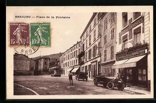 AK Beaujeu, Place de la Fontaine