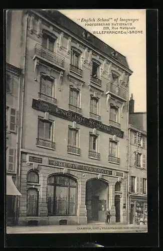 AK Villefranche s./-Saone, English School of languages, 208 Rue Nationale