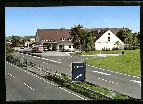 AK Leipheim /Donau, Autobahn-Rasthaus und -Hotel auf der Strecke München - Stuttgart