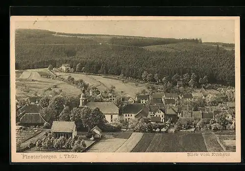 AK Finsterbergen i. Thür., Blick vom Kurhaus