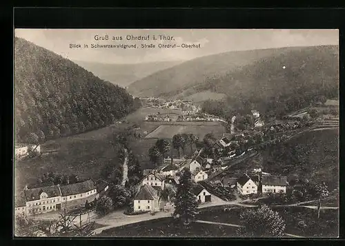AK Ohrdruf i. Thür., Blick in den Schwarzawaldgrund