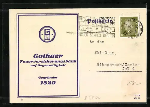 AK Eibenstock, Vertreter F. Richter der Gothaer Feuerversicherungsbank a. G., Moltkestrasse 6