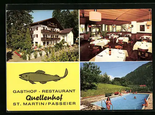 AK St. Martin, Gasthof Quellenhof mit Schwimmbad