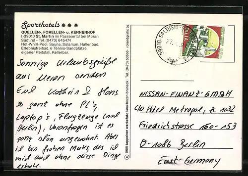 AK St. Martin i. Passeiertal, Quellen-, Forellen- und Kennenhof, Sporthotel