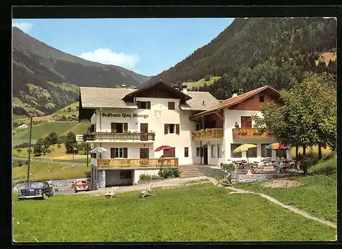 AK St. Leonhard i. Passeier, Gasthof Klotz mit Sonnenterrasse