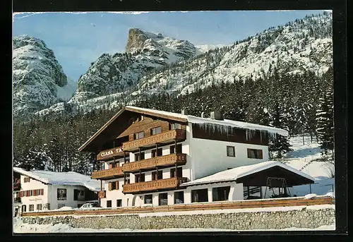 AK La Villa, Ferienhaus Ciasa Tama im Schnee
