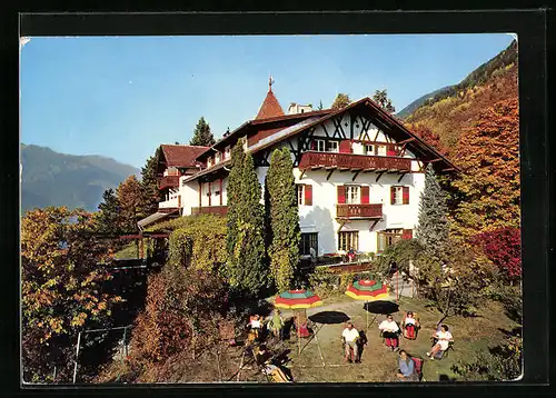 AK Meran, Schloss Hotel Fragsburg mit Garten