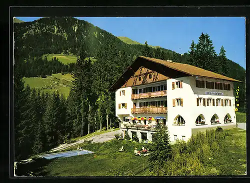 AK Aberstückl im Sarntal, Restaurant-Pension Alpenrose mit Swimmingpool