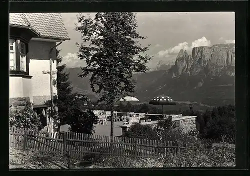 AK Rappersbichl bei Oberbozen, Hotel Pensione - Terrasse