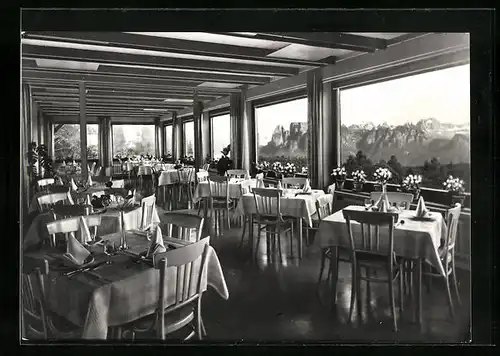 AK Oberbozen /Ritten, Hotel Viktoria, Innenansicht