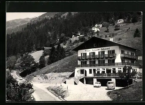 AK St. Leonhard in Passeier, Pension-Restaurant Passeierhof mit Strasse