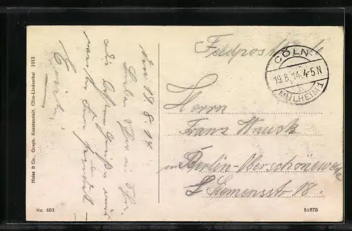 AK Mülheim a. Rh., Uferpartie mit Gartenwirtschaft