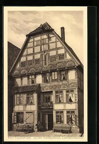 AK Bad Salzuflen, Altes Giebelhaus, Langestrasse
