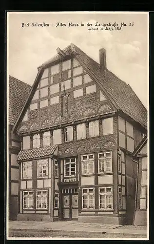 AK Bad Salzuflen, Altes Haus in der Langestrasse 35