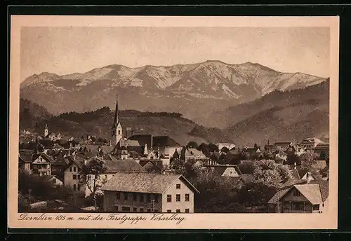 AK Dornbirn, Teilansicht mit der Firstgruppe