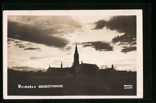 AK Bregenz, Abendstimmung am Kloster Mehrerau