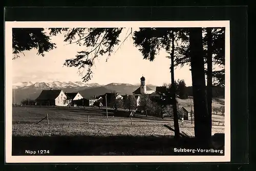 AK Sulzberg, Ortsansicht vom Ortsrand aus