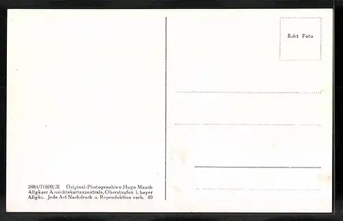 AK Riefensberg i. V., Teilansicht mit Blick auf Bregenzerwald und Schweizer Berge, Hangspitze, Mörzelsp. u. Freschen