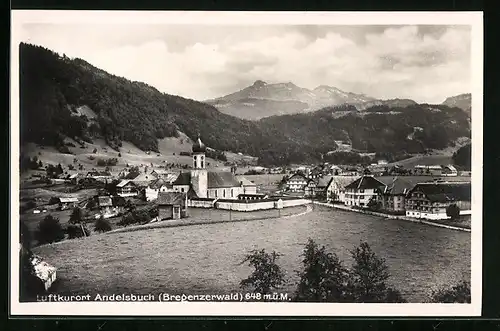 AK Andelsbuch /Bregenzerwald, Teilansicht mit Kirche
