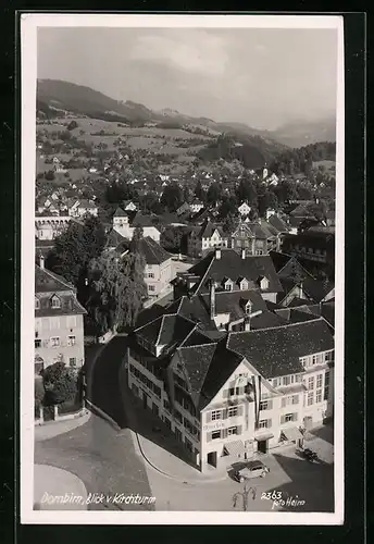 AK Dornbirn, Blick vom Kirchturm auf die Stadt