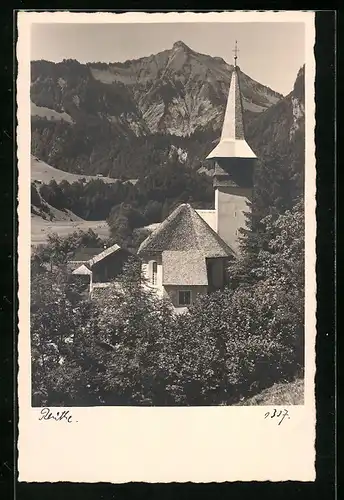 AK Reuthe, Ortspartie mit Kirche