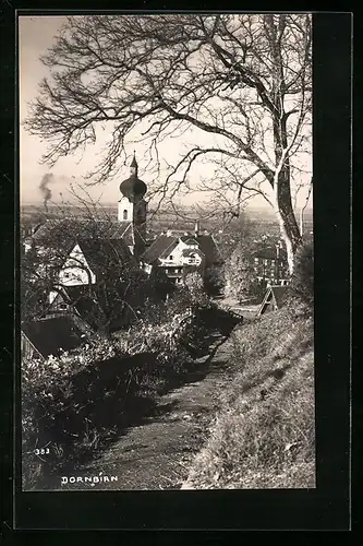 AK Dornbirn, Ortsansicht von einem Weg aus