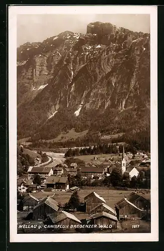 AK Mellau, Ortsansicht gegen Canisfluh