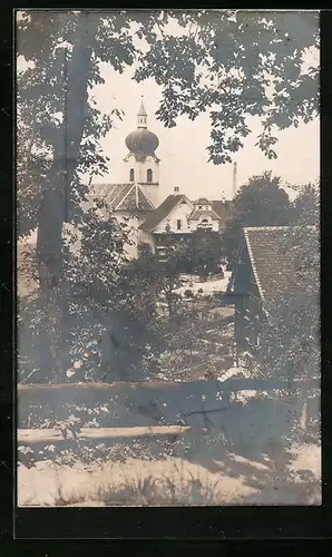 AK Dornbirn, Ortspartie mit Blick auf Kirche