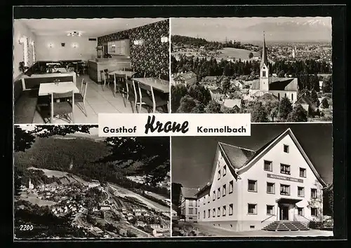 AK Kennelbach, Gasthof Krone, Ortsansichten