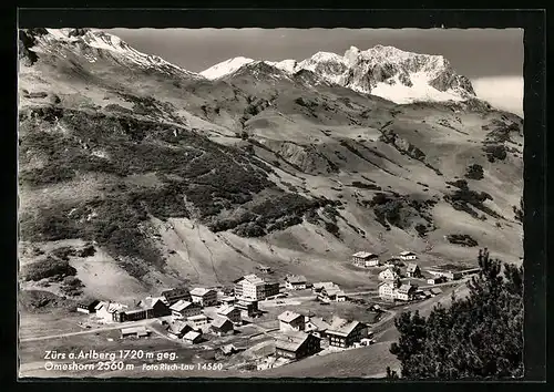 AK Zürs a. Arlberg, Gesamtansicht gegen Omeshorn