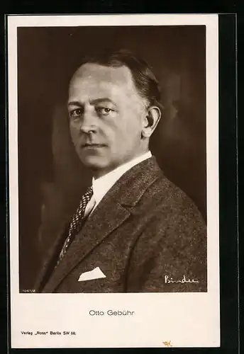AK Schauspieler Otto Gebühr mit ernstem Blick