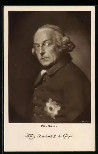 AK Schauspieler Otto Gebühr als König Friedrich II. der Grosse