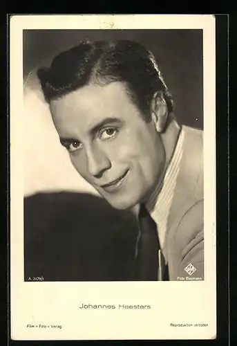 AK Schauspieler Johannes Heesters als smarter junger Mann