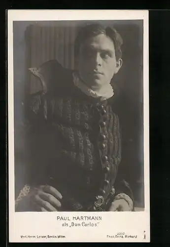 AK Schauspieler Paul Hartmann als Don Carlos