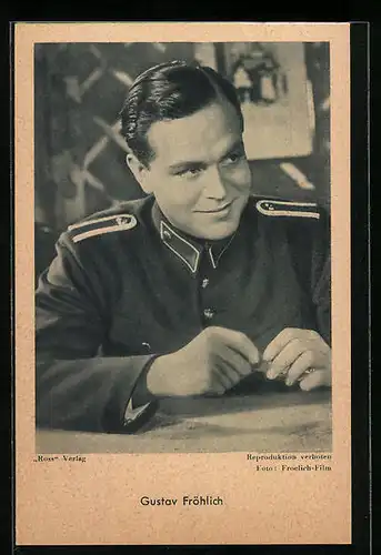 AK Schauspieler Gustav Fröhlich in einer Uniform