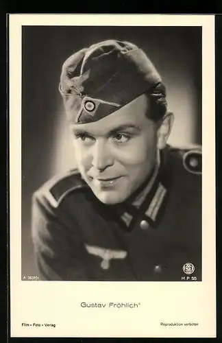 AK Schauspieler Gustav Fröhlich in einer Uniform