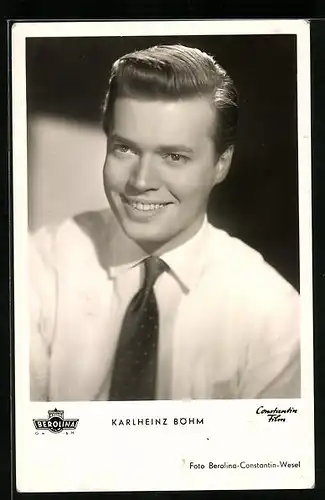 AK Schauspieler Karlheinz Böhm in Hemd und Krawatte