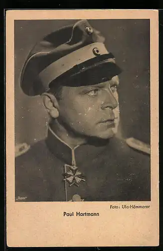 AK Schauspieler Paul Hartmann in einer Soldatenuniform