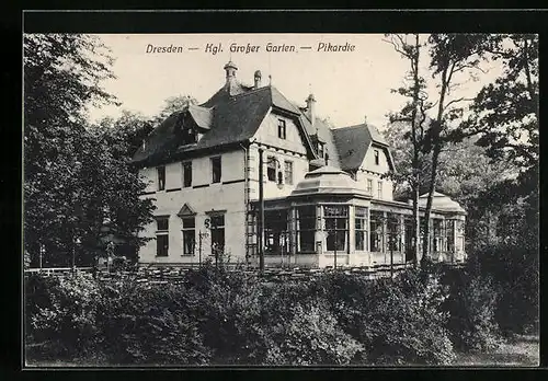 AK Dresden, Kgl. Grosser Garten, Pikardie