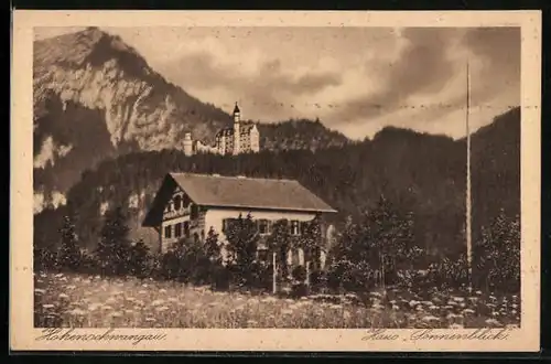 AK Hohenschwangau, Blick zum Haus Sonnenblick