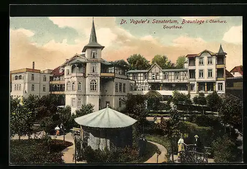 AK Braunlage i. Oberharz, Dr. Vogeler`s Sanatorium, Haupthaus